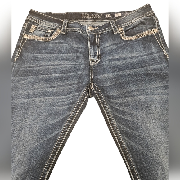 MISS ME CHLOE BOOT MIDRISE JEANS WOMEN'S S 33 INSEAM 34 MEDIUM BLUE - Picture 3 of 14